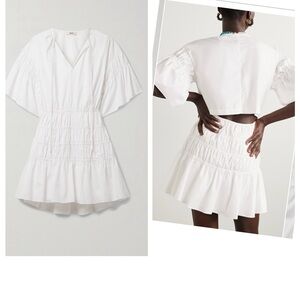 Jason Wu Cutout Ruched Cotton-blend Poplin Mini Dress -size 8
